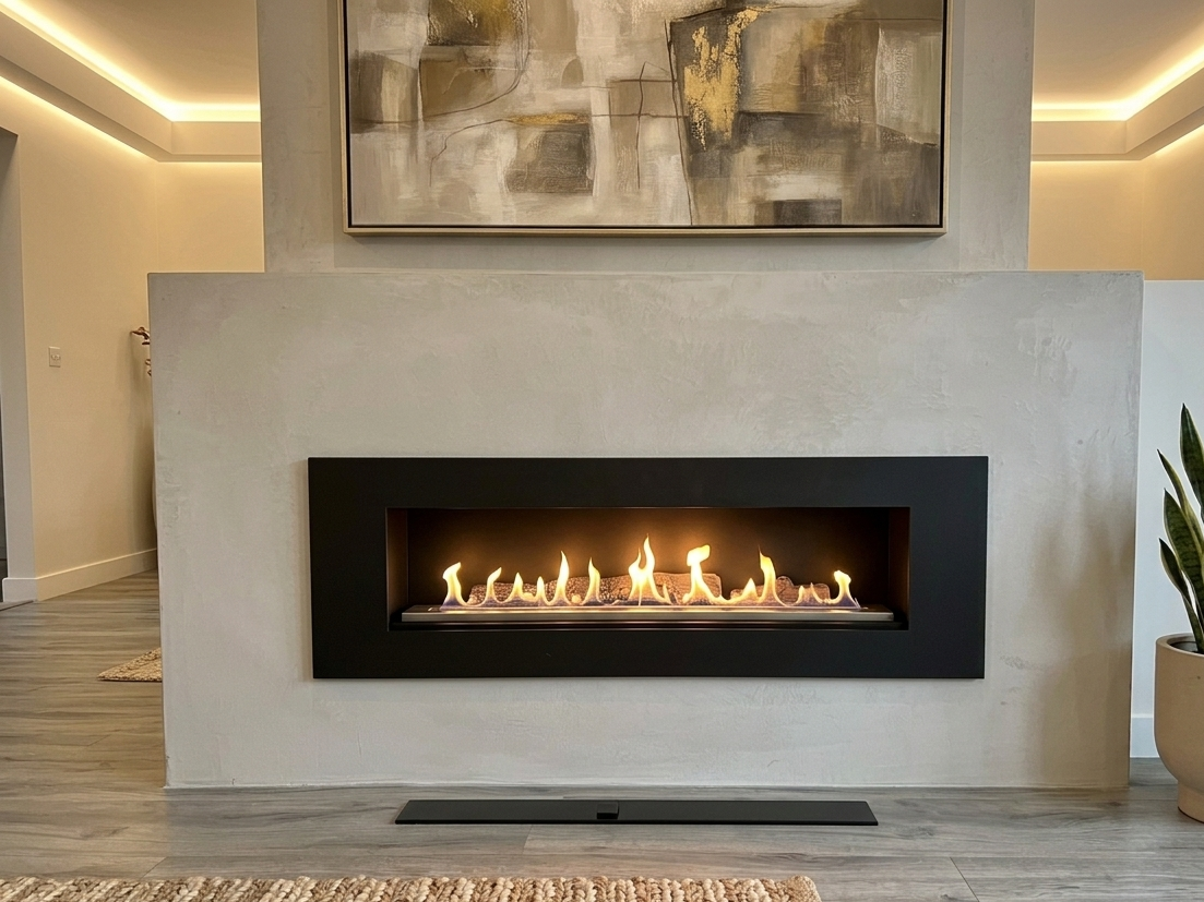 Ekokamin Dey-120 – Širok vgradni kamin (120 cm)