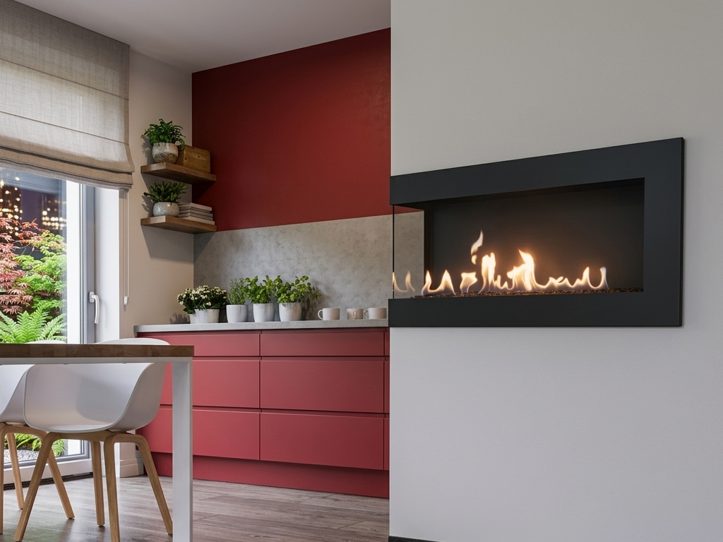 Ekokamin Dey kotni 900 x 280 - Stenski kamin, črn