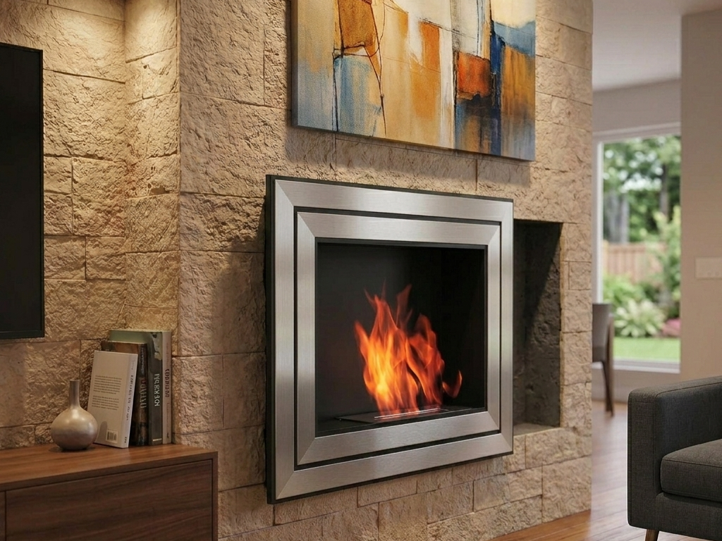 Ekokamin Juy 1100x650 - Stenski kamin, inox