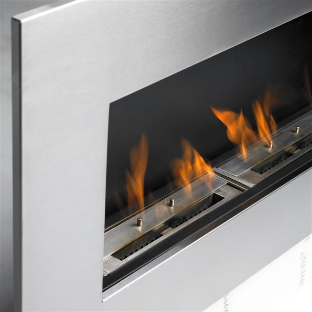 Ekokamin Atlantic - Stenski kamin, inox