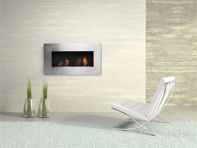 Ekokamin Atlantic - Stenski kamin, inox