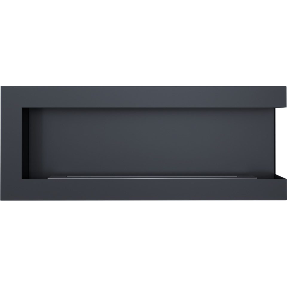 Ekokamin Dey kotni 1200 x 280 - Stenski kamin, črn