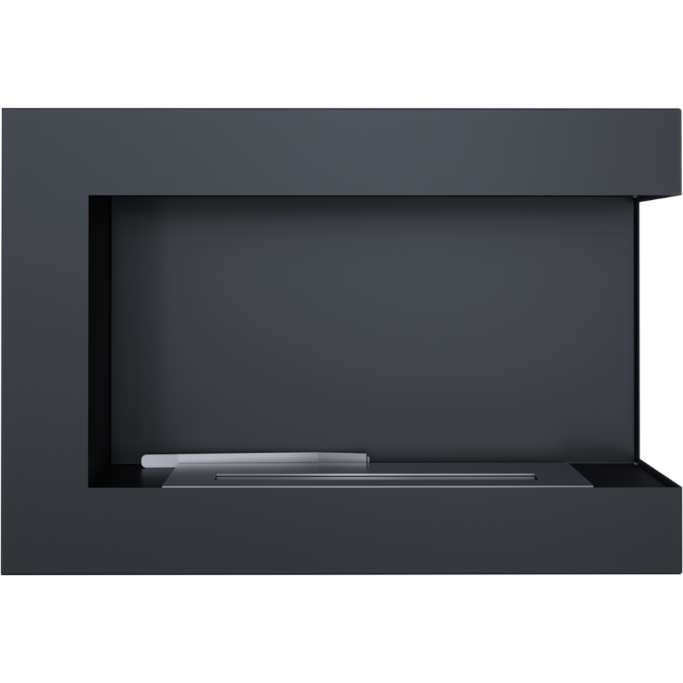 Ekokamin Dey kotni 700 x 280 - Stenski kamin, črn
