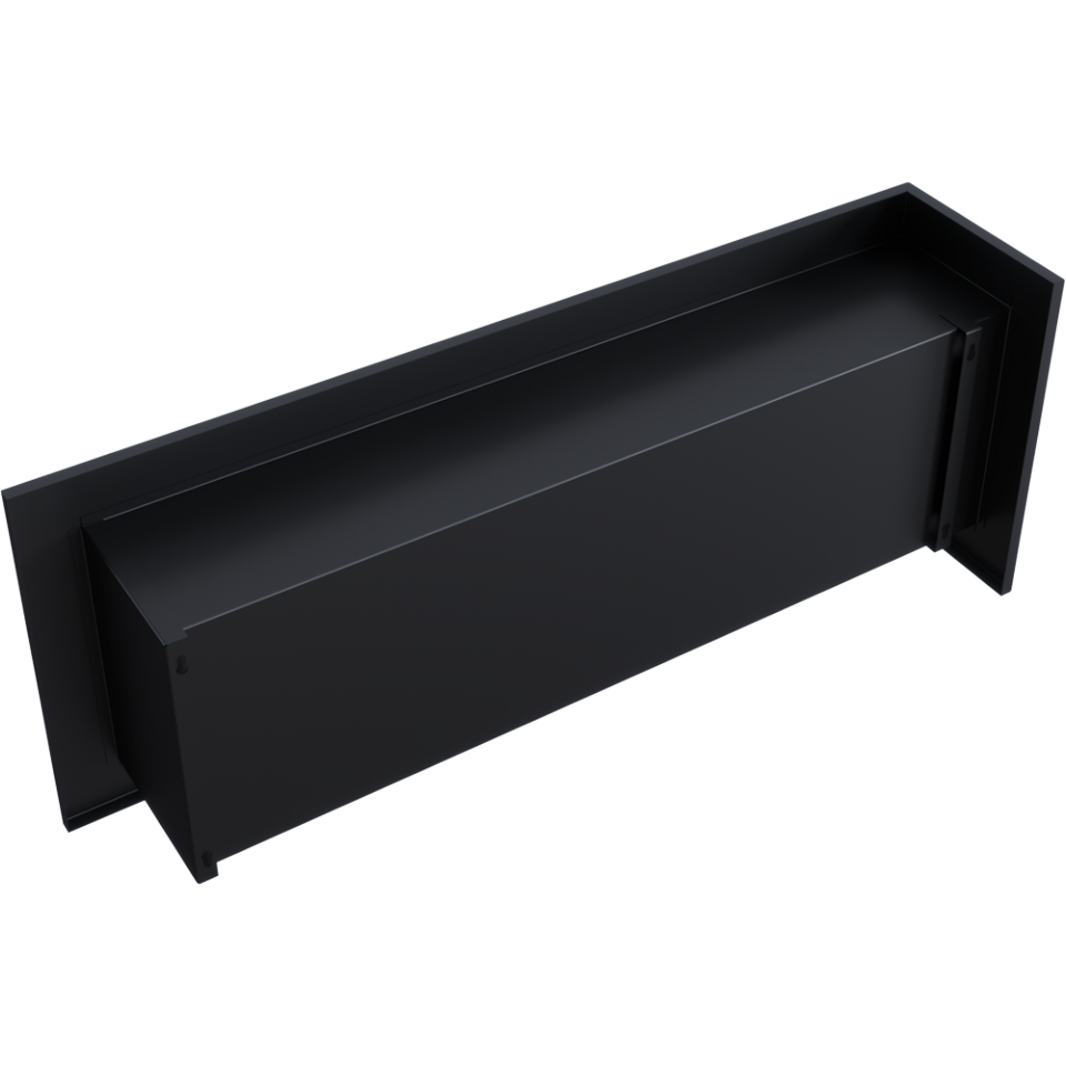Ekokamin Dey kotni 1200 x 280 - Stenski kamin, črn