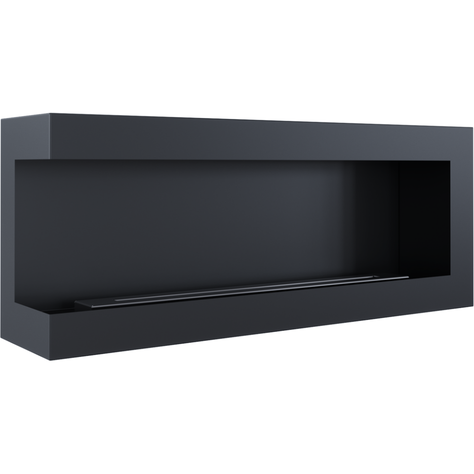 Ekokamin Dey kotni 1200 x 280 - Stenski kamin, črn