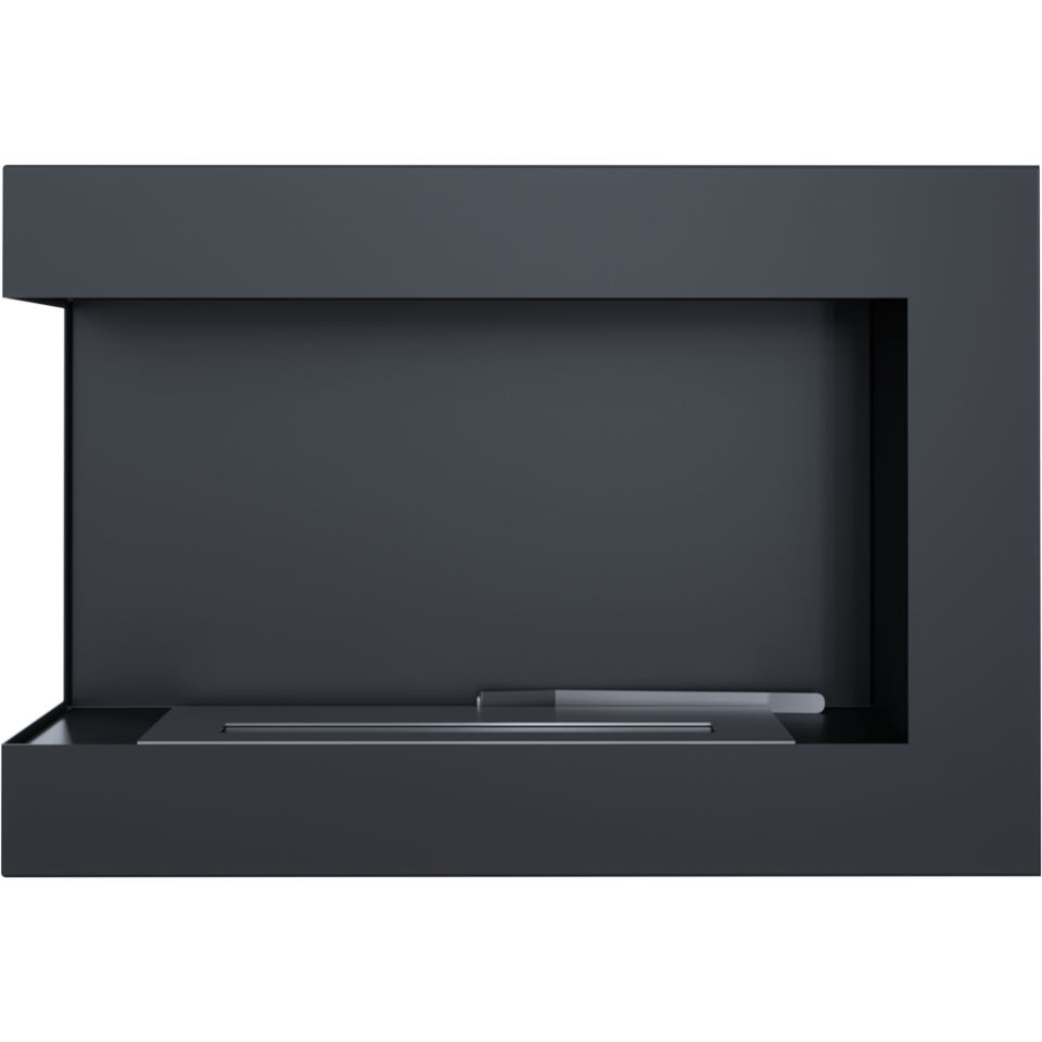 Ekokamin Dey kotni 700 x 280 - Stenski kamin, črn