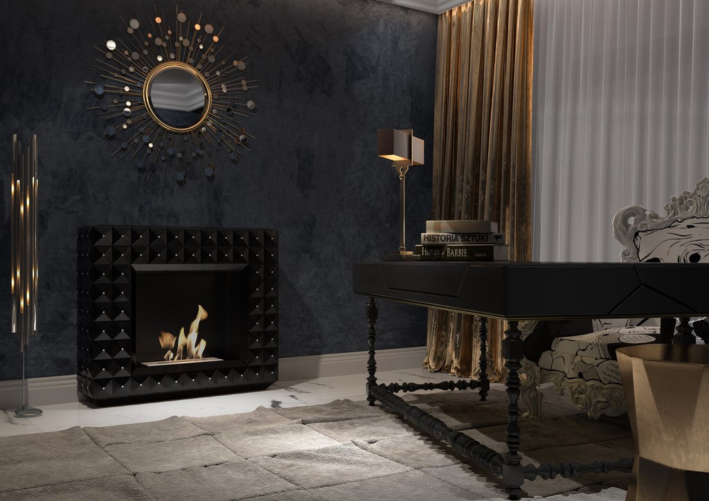 Swarovski Eco kamin - Zidni kamin, visoki sjaj