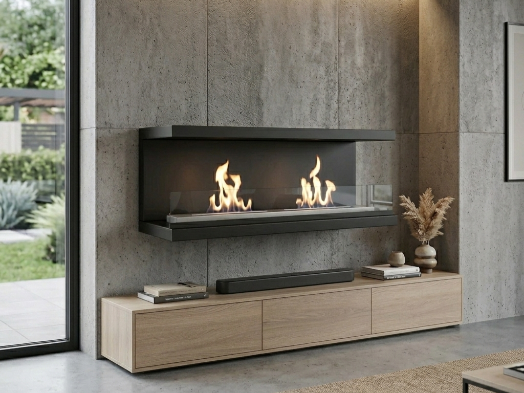 Eko-kamin Dey-X Revolution - Zidni kamin, crni