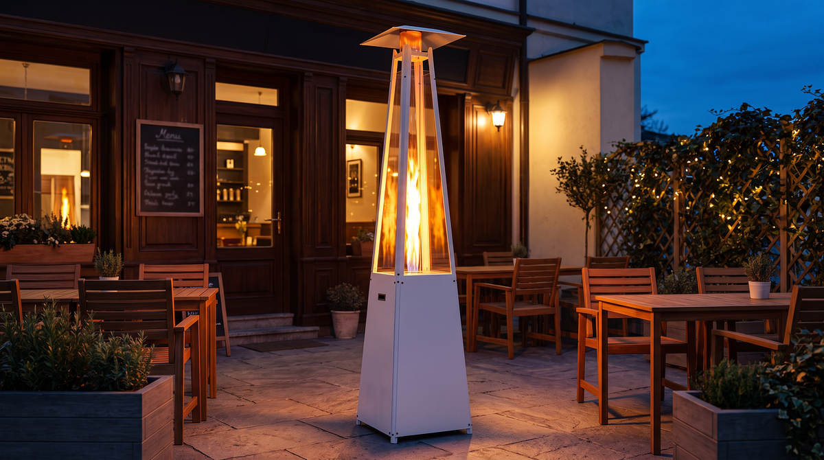 Plinski grelnik Fiamma – oblika dežnika, jeklen, 12 kW