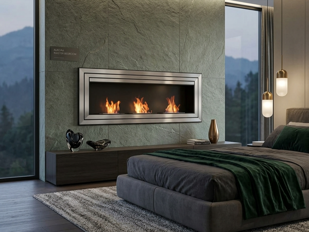 Ekokamin Juy 1800x650 - Stenski kamin, inox