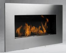 Ekokamin Atlantic - Stenski kamin, inox