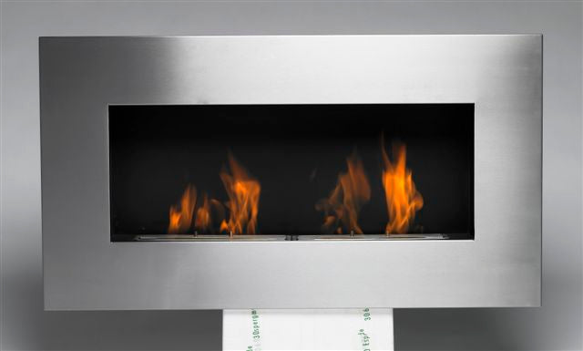 Ekokamin Atlantic - Stenski kamin, inox