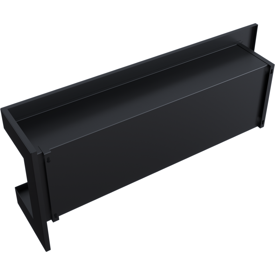 Ekokamin Dey kotni 1200 x 280 - Stenski kamin, črn