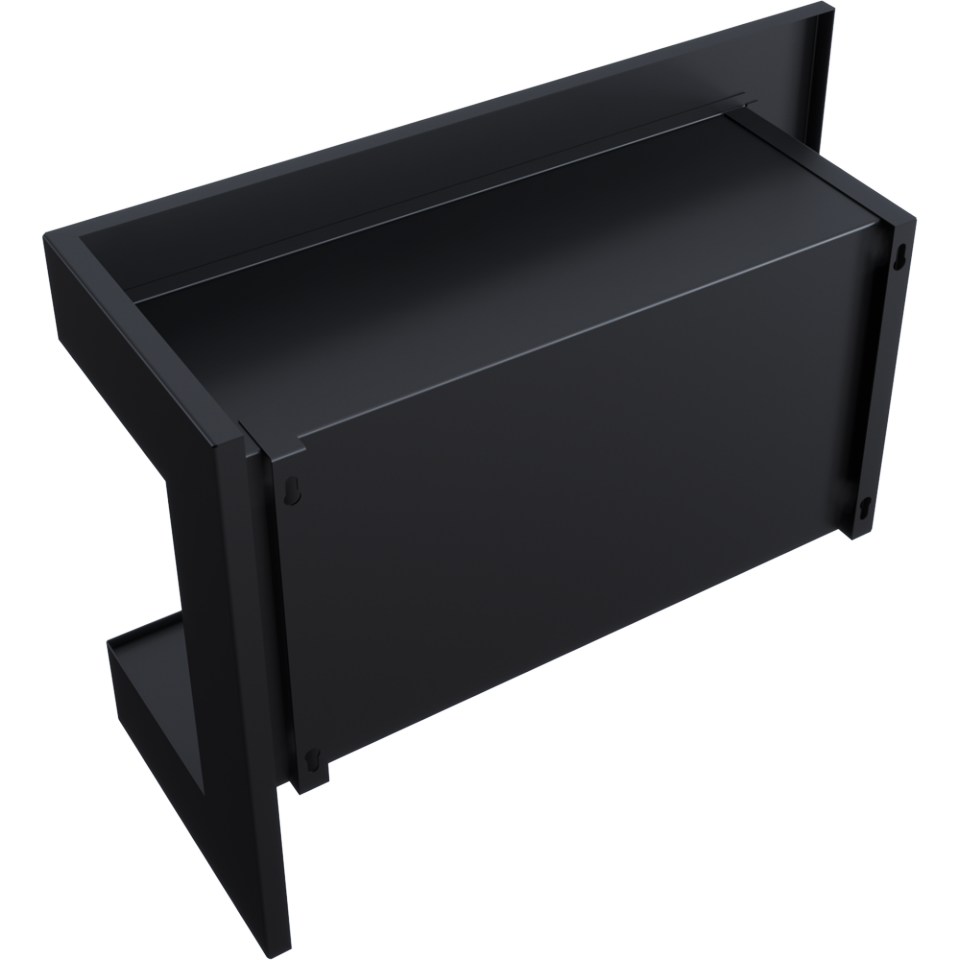 Ekokamin Dey kotni 700 x 280 - Stenski kamin, črn