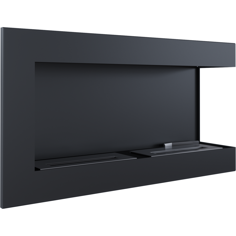 Eko kamin Dey kutni 900 x 280 - Zidni kamin, crni