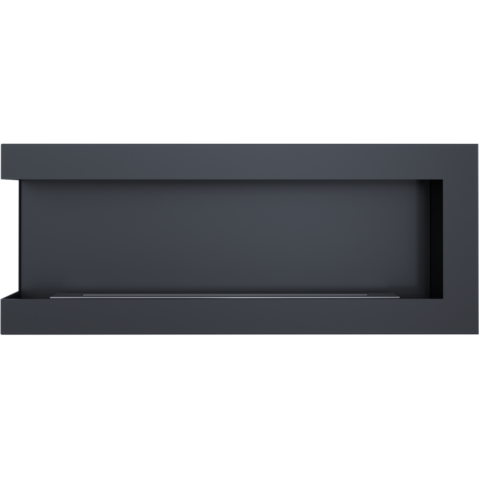 Ekokamin Dey kotni 1200 x 280 - Stenski kamin, črn