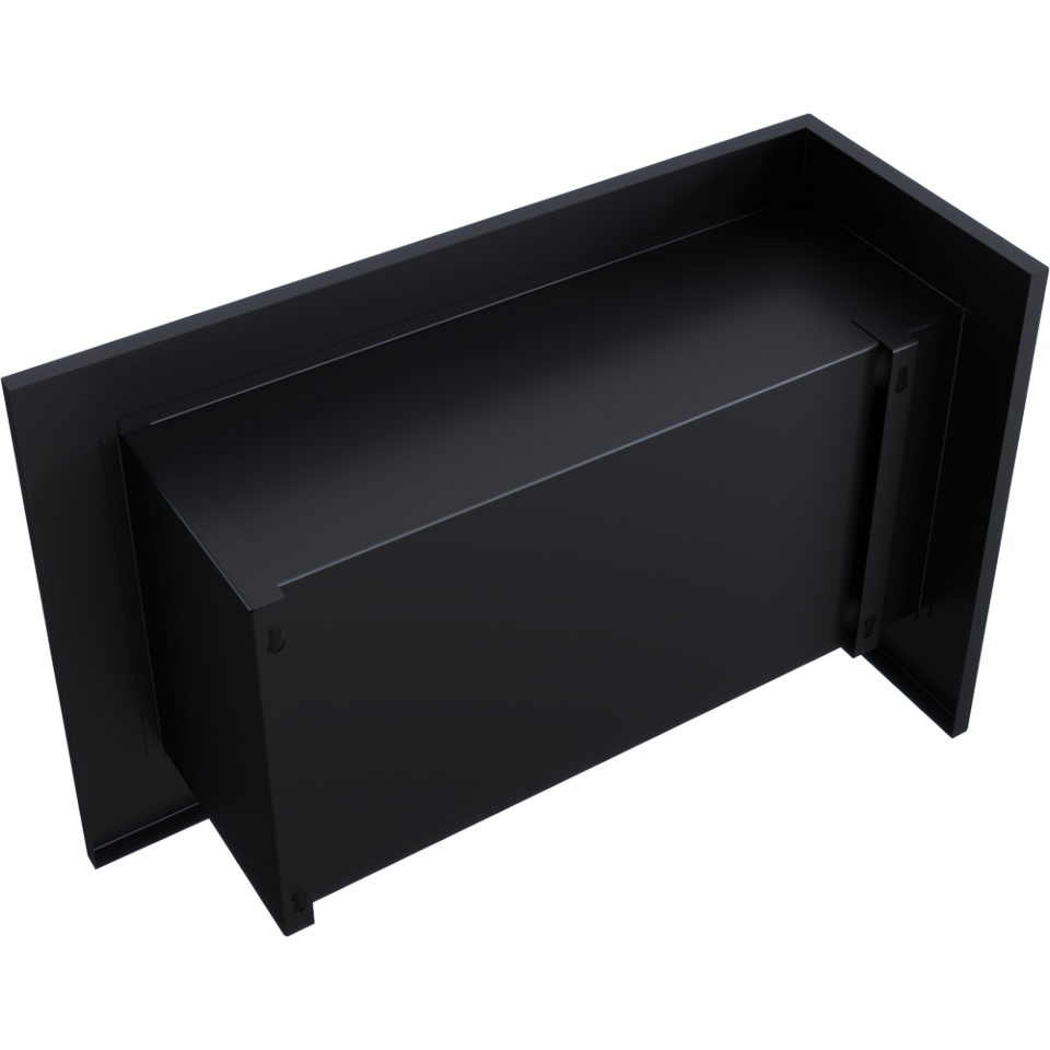 Ekokamin Dey kotni 700 x 280 - Stenski kamin, črn