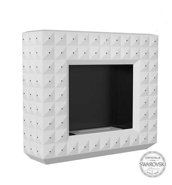 Swarovski Eco kamin - Zidni kamin, visoki sjaj