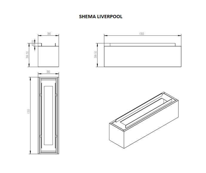 Ekokamin Liverpool - Prostostoječ kamin s steklom